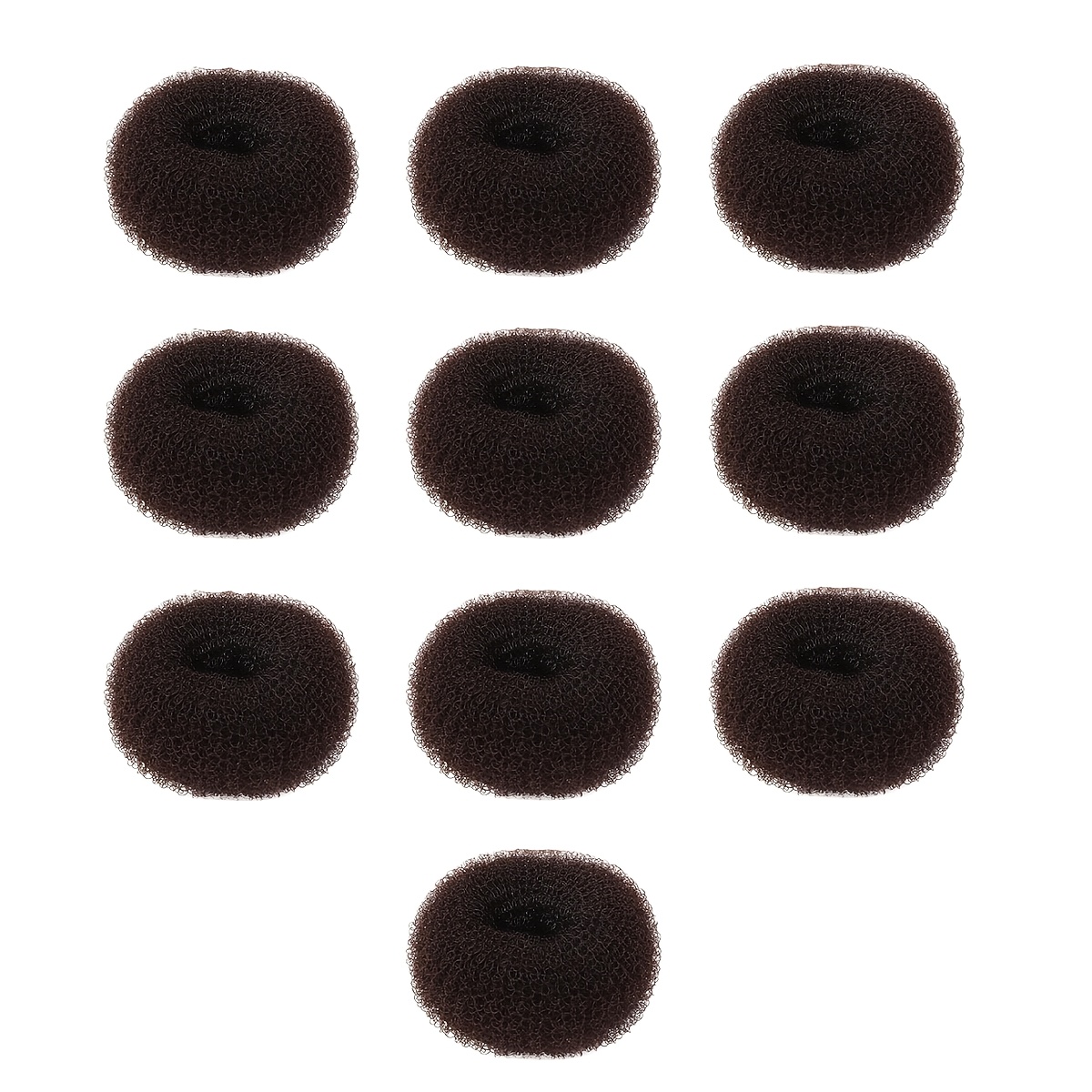 TEMU 10pcs Medium Donut Hair Curlers, Ballet-style Multicolor Bun Maker Hair Rollers, Women's Short To Medium Hair Styling Rings (2.55inch)