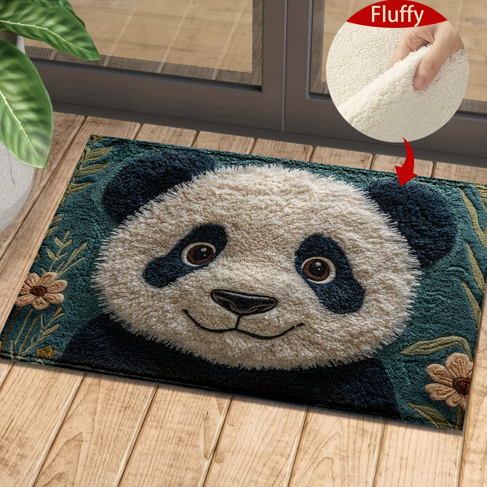 

1pc Pattern Bath Rug, Washable, Stain , Low Pile Knit , 95% Tpr 5%, Universal , Fluffy Absorbent Bathroom Mat