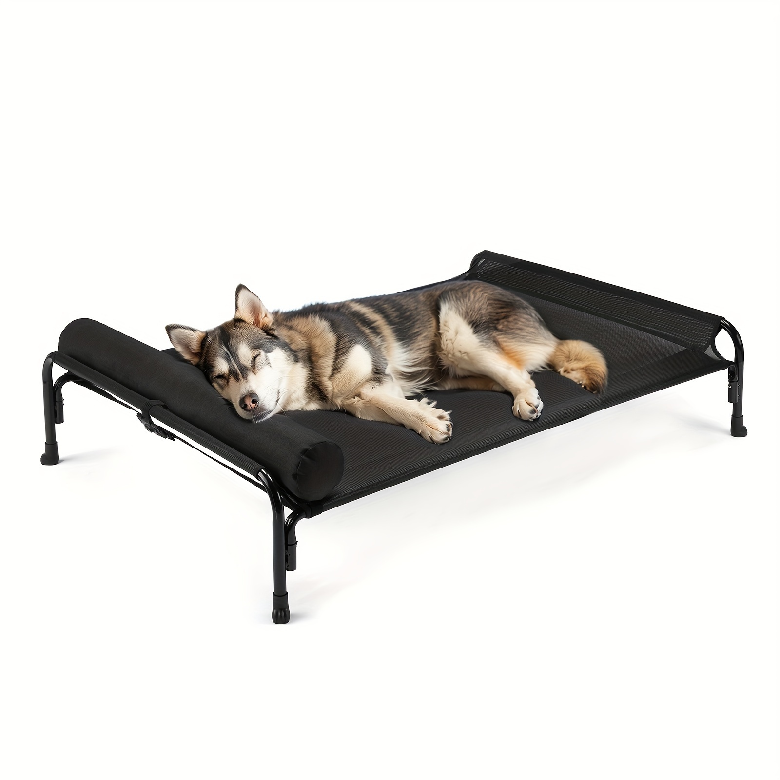 

Veehoo Large Elevated Dog Bed, Raised Dog Cot Bed With One-sided Removable Headrest Bolster, Outdoor Dog Bed For Extra Large Dogs, Dog Bed Off Ground, Breathable Anti-slip