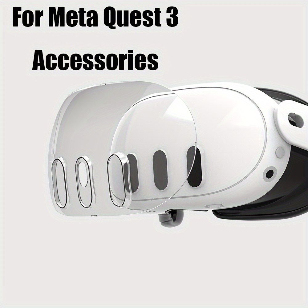  OLCLSS Accessories for Meta Quest 3, VR Accessory Set for  Oculus Quest 3, VR Accessories Included Transparent Shell Cover, Lens  Tempered Glass Protector, Protective Lens Cover, Joystick Caps : Video Games