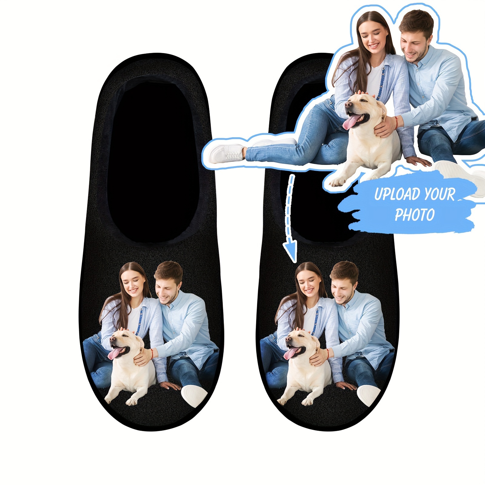 

Custom Photo Women's Slippers - Cozy Winter Warm Memory Foam With Lining And Non-slip , Machine Washable, Personalized Option, House Slippers