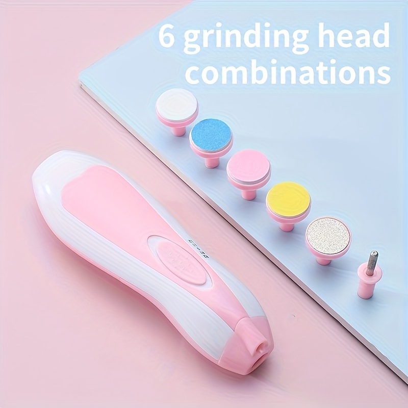 7 in 1 baby electrical nail trimmer with portable case safe nail clipper set with   grinding heads and led light newborn nail polishing tool set grooming kit suitable for adults   put   aa batteries before use no   details 6