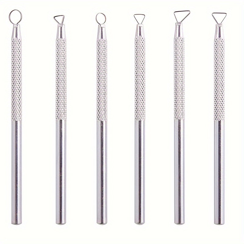 

6pcs Ceramic Sculpting Tool Set With Aluminum Rods - Fine Carving & Pottery Crafting Tools