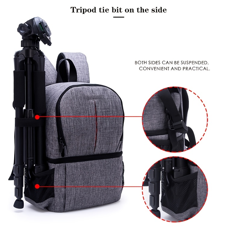 borsa per fotocamera professionale multifunzionale da esterno di   capacità con divisori interni rimovibili, borsa per fotocamera dslr a    , borsa per  ,   da esterno per fotografia Dettagli dell'articolo 8