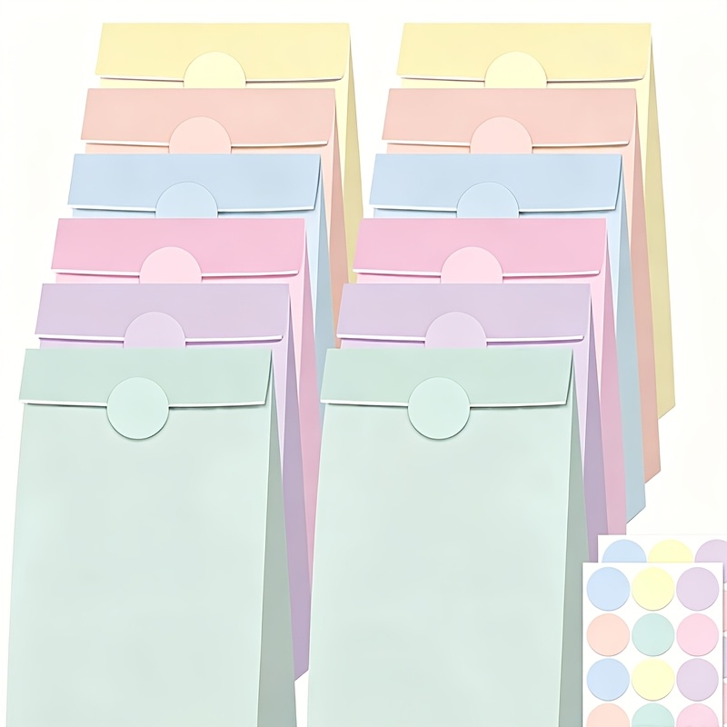 TEMU 18pcs Assorted Gift Packaging Boxes, Macaron Style, Not Handheld, Made Of Paper, Tote Bags, Gift Bags Suitable For Birthday Parties, Weddings,