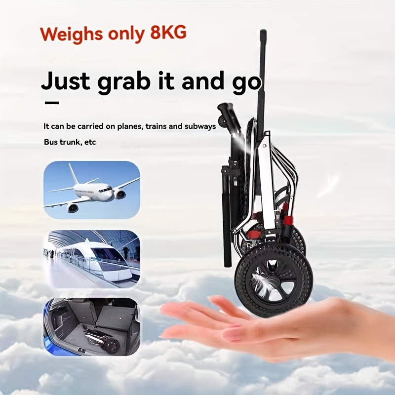 Ultra Lightweight And Durable Carbon Steel Classic Driving Assistance, with Comfortable Seats And Storage Shelves, Easy to Fold Design, Convenient to Carry And Can Be Used On Airplanes - Image 6