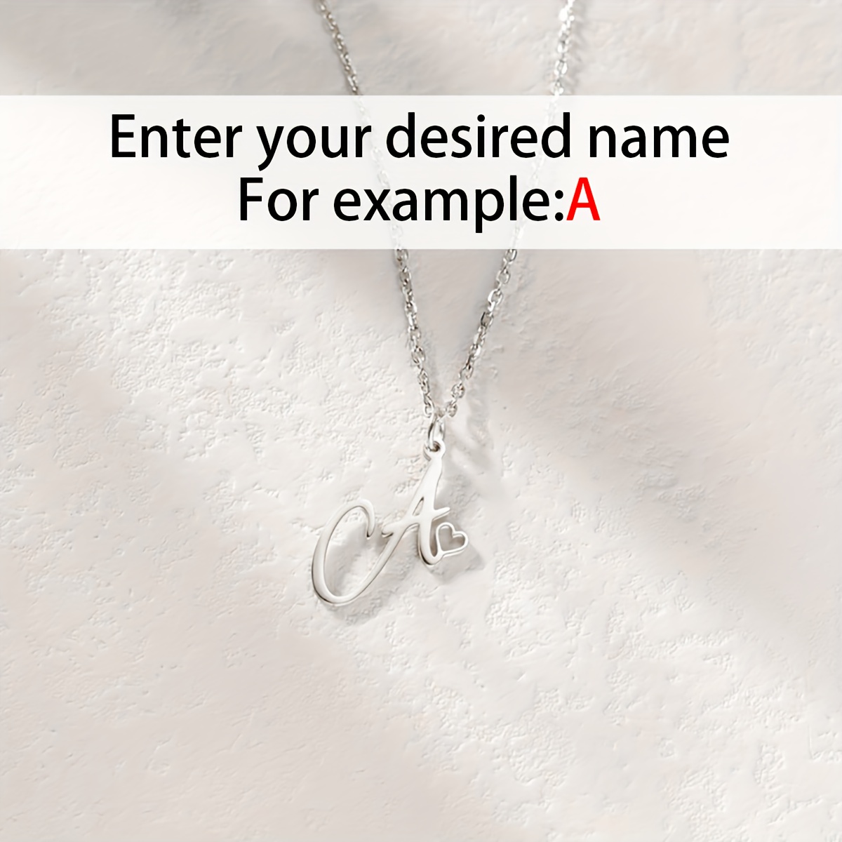 Personalized Initial Heart Necklace with Custom Letter Pendant
