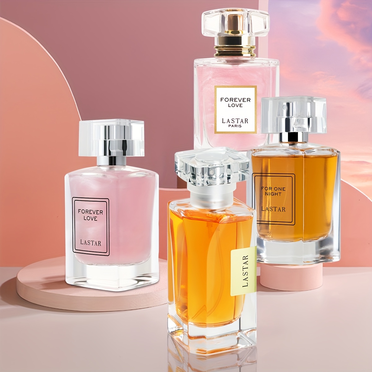 Image of [ Ladies' Perfume Set ] 4 Bottles Of Different Styles Of Perfumes, Including Fruity, Floral, Patchouli And Vanilla, Cologne, And Ladies' Eau De Toilette. Each Bottle A And Is For Women, Total 200ml