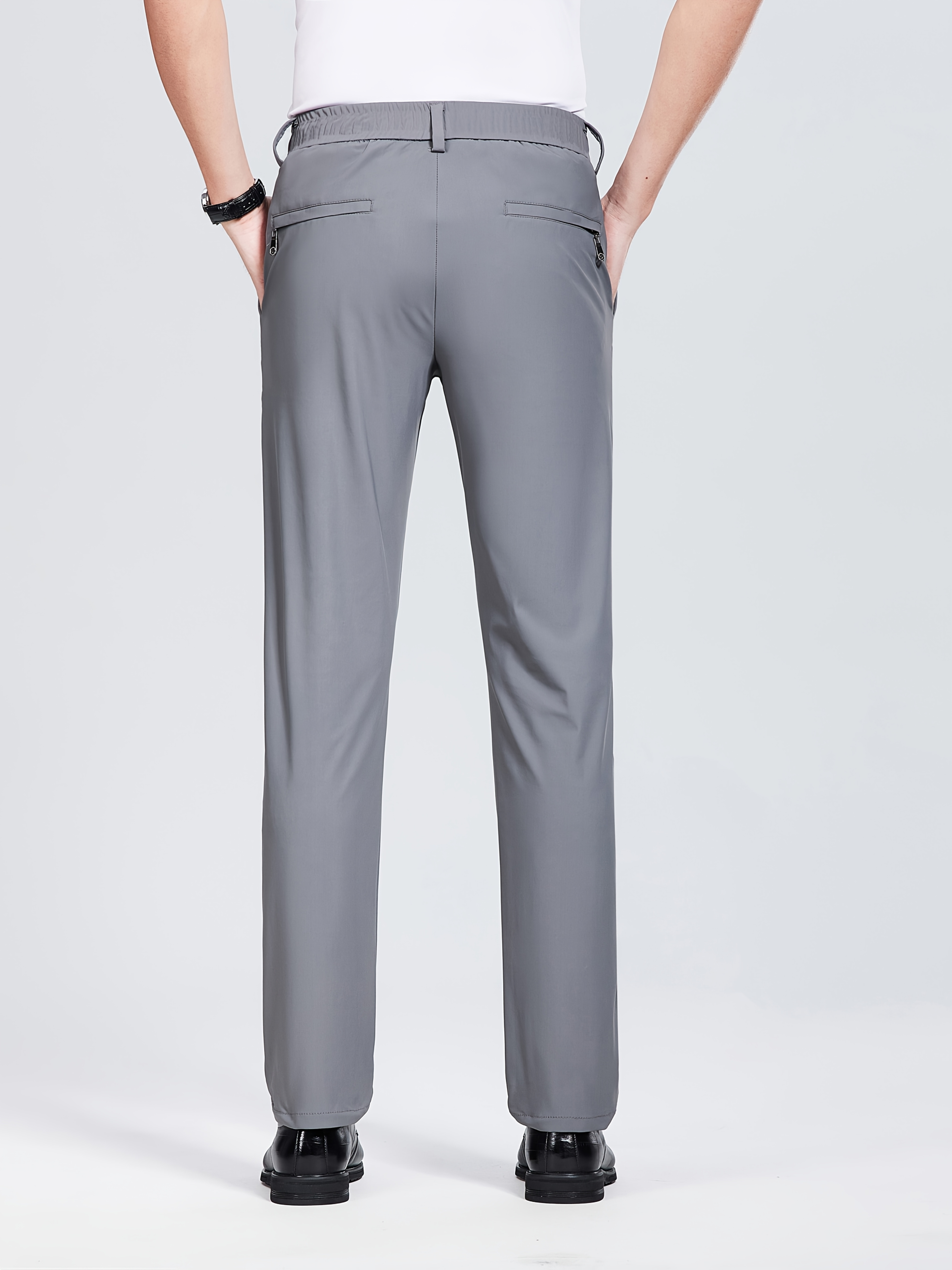 Pantalone Marrone Effetto Lana Pinces Slim Fit - Foto 10