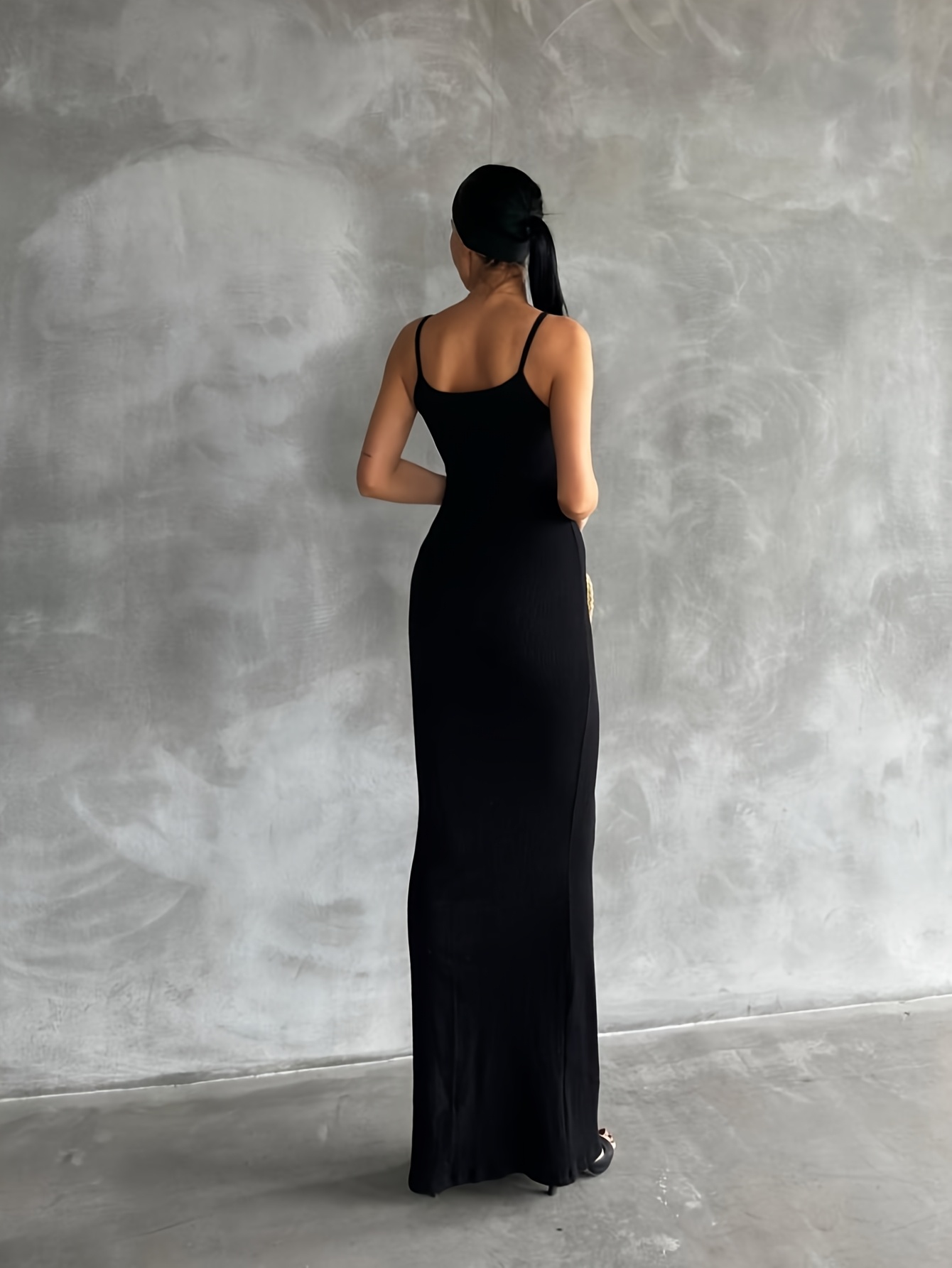 knee length dresses for ladies Black Mermaid Modest Spaghetti Straps Sexy Prom Dresses PD063 – bridalsew