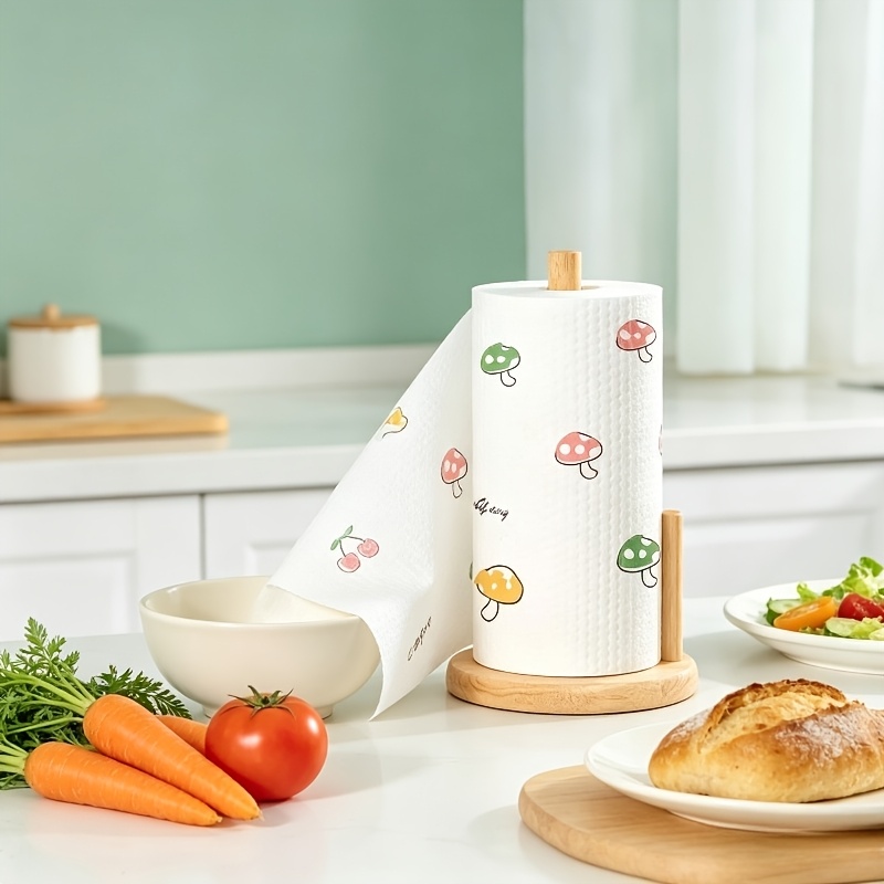 TEMU Washable Kitchen Paper Towels - Absorbent, Non-sticky, Oil-absorbing Rolls, Durable, Perfect For Kitchen, Car, Living Room, Bathroom, Bedroom,