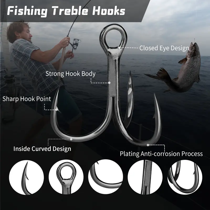 25pcs heavy duty triple treble fishing hooks high - Temu Mauritius 25pcs heavy duty triple treble fishing hooks high - Temu Mauritius