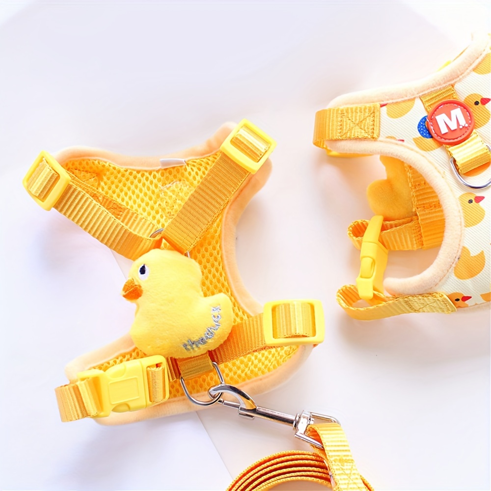 TEMU Cute Cartoon Duck Adjustable Pet Harness, Cartoon Elephant 150cm Lead For Walking Dogs, Comfortable And Durable For Small To Medium Dogs And