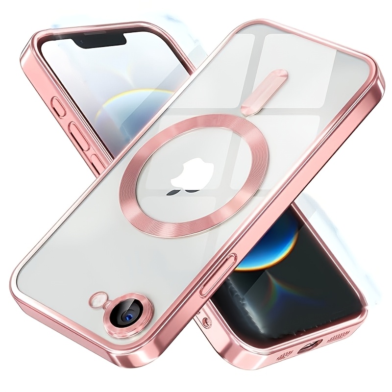 TEMU Phone Case: Magnetic Suitable For Iphone 17e/16e Phone Case Compatible With Magsafe Full Camera Lens Protection Film Electroplated Soft