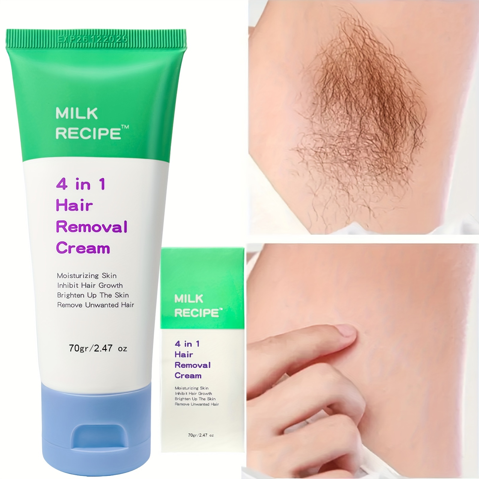 4 in 1 Hair Removal Cream Non permanent Hair Removal Cream Gentle Suitable For Armpits Hair Removal