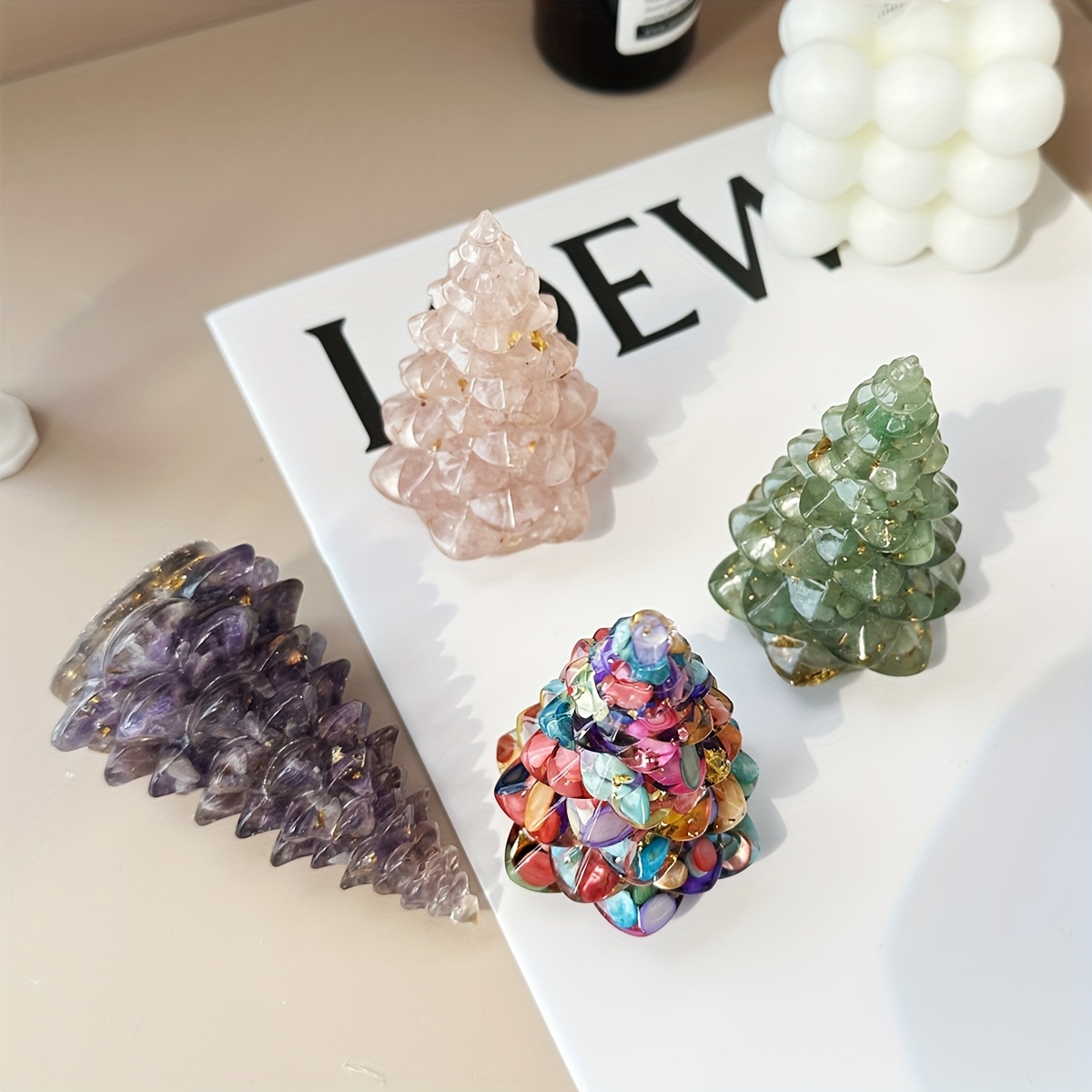 rose quartz amethyst   tree   decor desktop ornament perfect gift   enthusiasts Product details 5