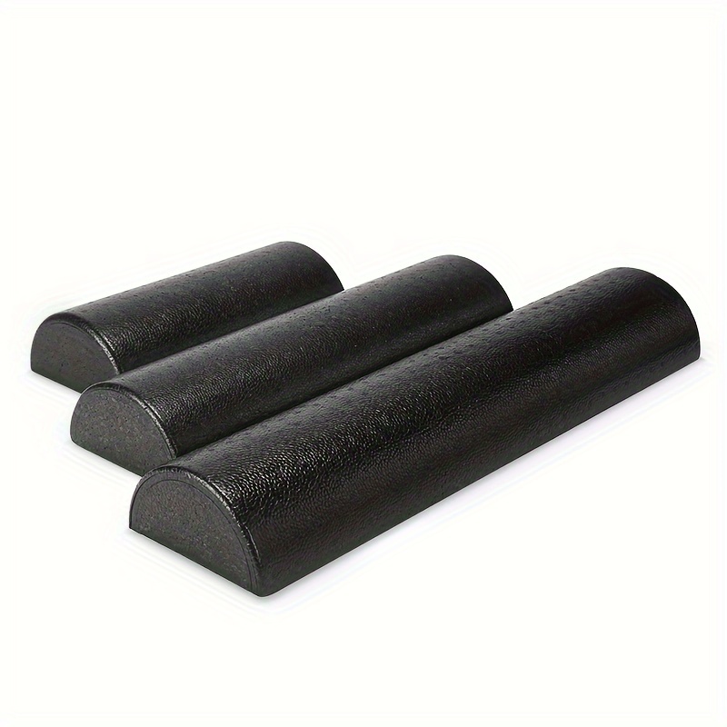 

High-density Foam Yoga Roller - Semi- For Balance Training, Pilates & - Fitness Equipment For Gym Workouts, Black