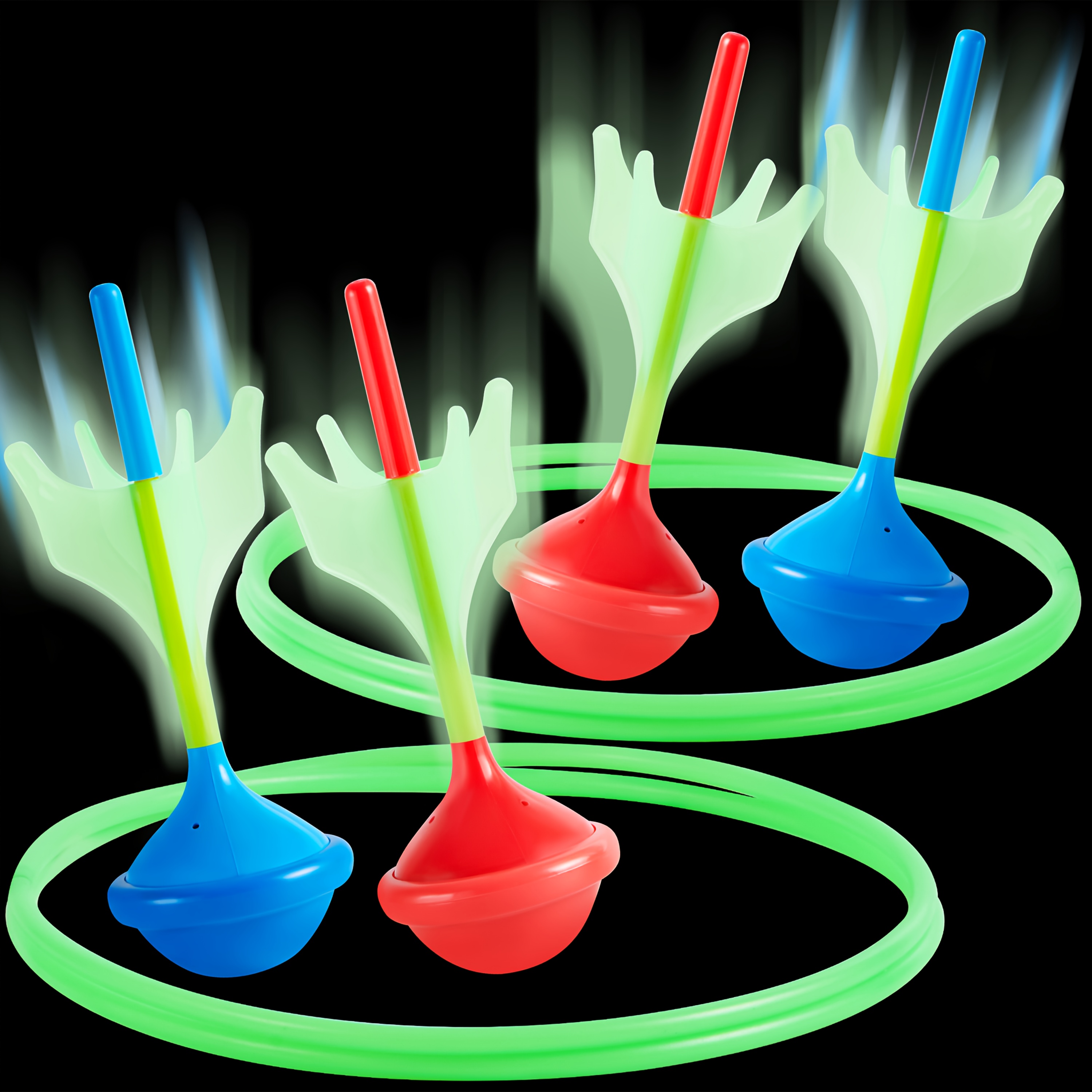 TEMU 6pcs Lawn Darts Game Set For Kids And Adults - Glow In The Dark Outdoor And Indoor Lawn Games For Adults , Darts Set For Kids Camping, Outside
