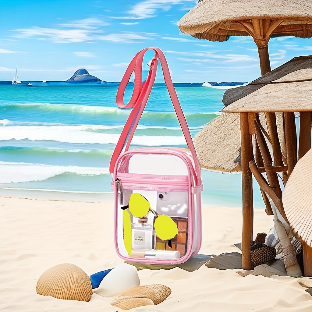 Set Di 2 Borse A Tracolla Con Catena Trasparente, Mini Borsa Da Spiaggia Da  Viaggio Con Stampa Margherita, Borsa A Tracolla Impermeabile Con Custodia  Interna - Temu Italy