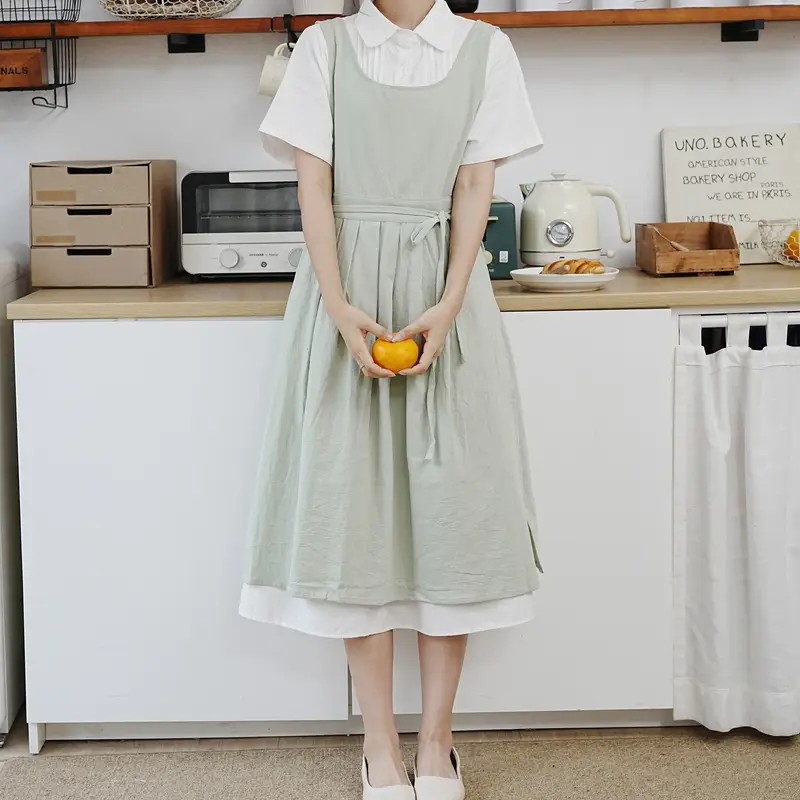 cute apron dress Vintage Cute Apron Dress Cross Back Pinafore Apron for Women with Pockets for Cooking Painting