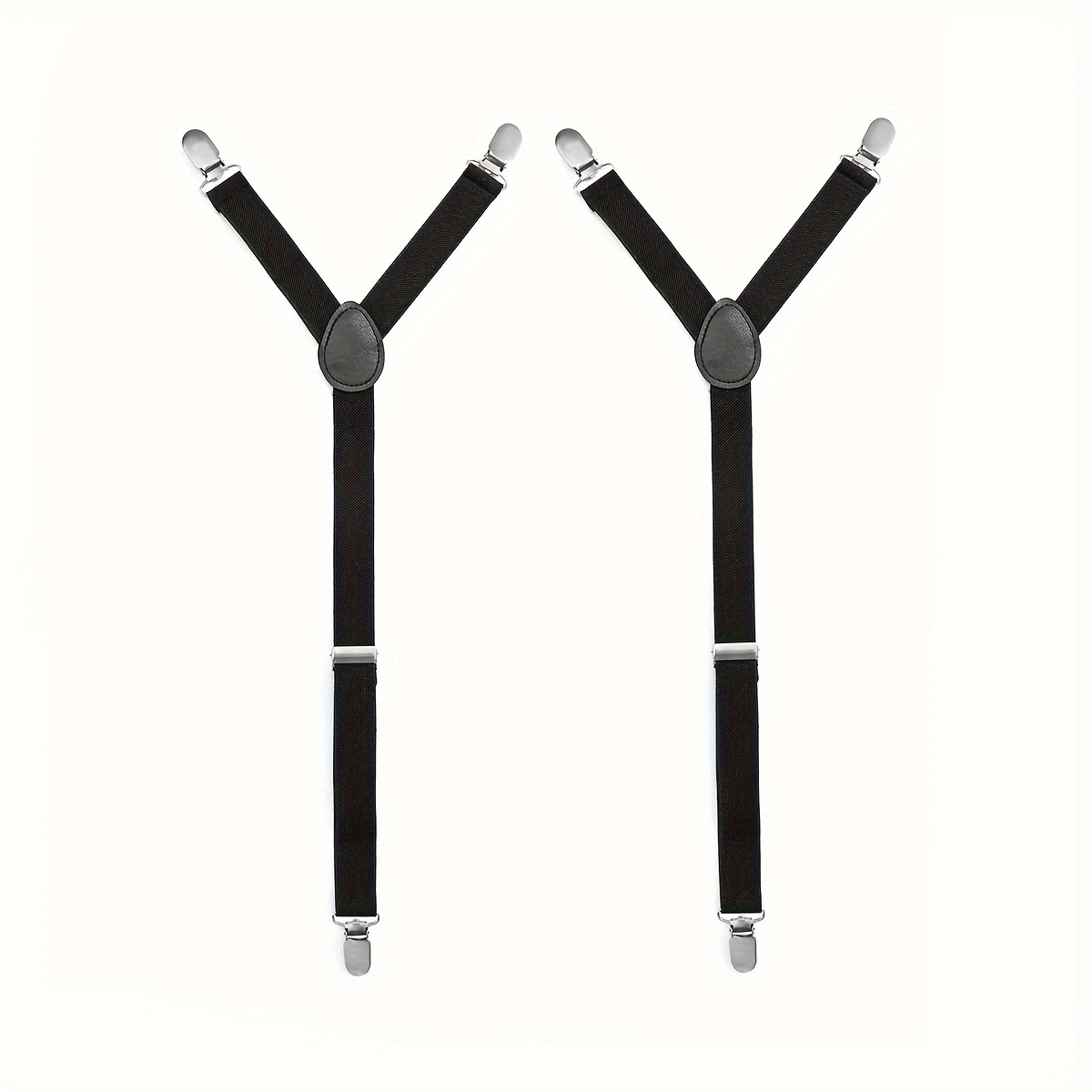 TEMU 2pcs Shirt Stays, Shirt Holders For Keeping Shirt And Sock Suspenders, Adjustable Elastic Straps, Black