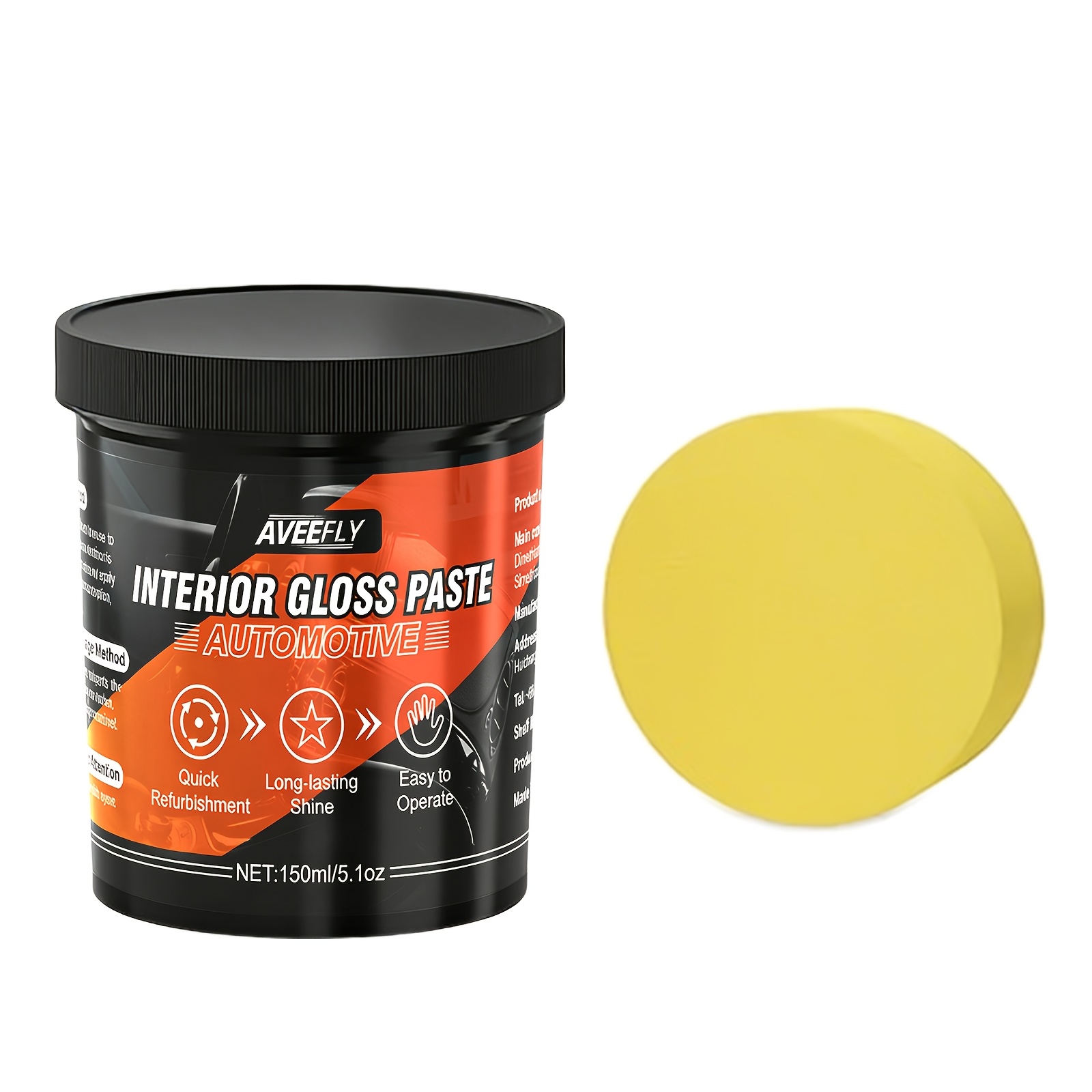 TEMU Multifunctional Nano Car Wax & Plastic Restorer - Dashboard & Tire Coating Wax, Black/yellowing , Interior/exterior Polish Suitable For Car, Motorcycles,, Aircraft