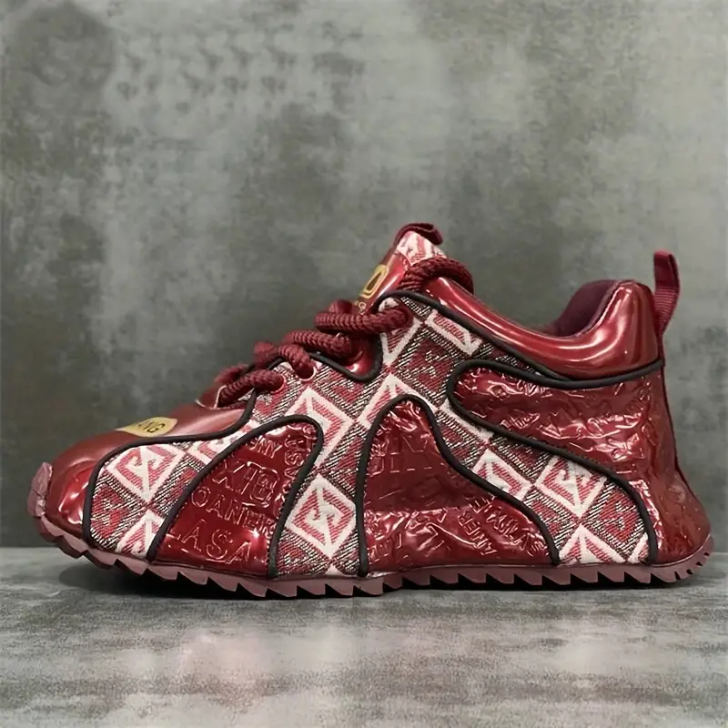 durable mens stylish embroidered sneakers black white lightweight casual sneakers with thick rubber sole for and height increase Product details 5