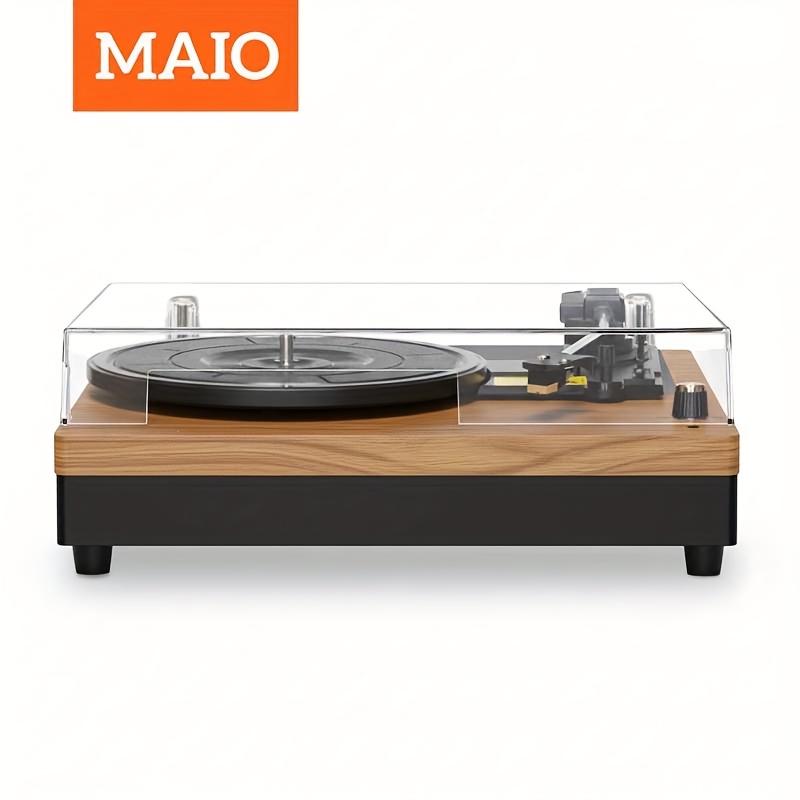 Image of Vintage Gramophone, Vinyl Record Player, Turntable Device, High-fidelity , Built-in Speaker, 3-speed Belt-driven Vintage Gramophone, 3.5mm Music Output, To External Speakers, Ideal Holiday Gift