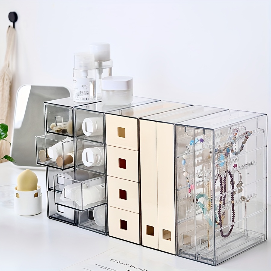 1  acrylic jewelry storage   drawers 6 layers jewelry storage rack jewelry accessories organizer necklace display rack multi function earrings necklaces bracelets rings pendants organizer for home jewelry storage   clear visibility   holiday gift Product details 0