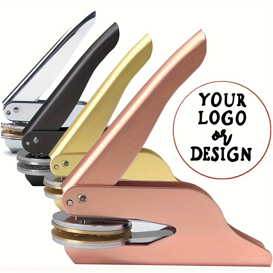 

Custom Stainless Steel Embossing Stamp Kit - Personalize Your Logo & Emblem For Invitations, Envelopes & Crafts