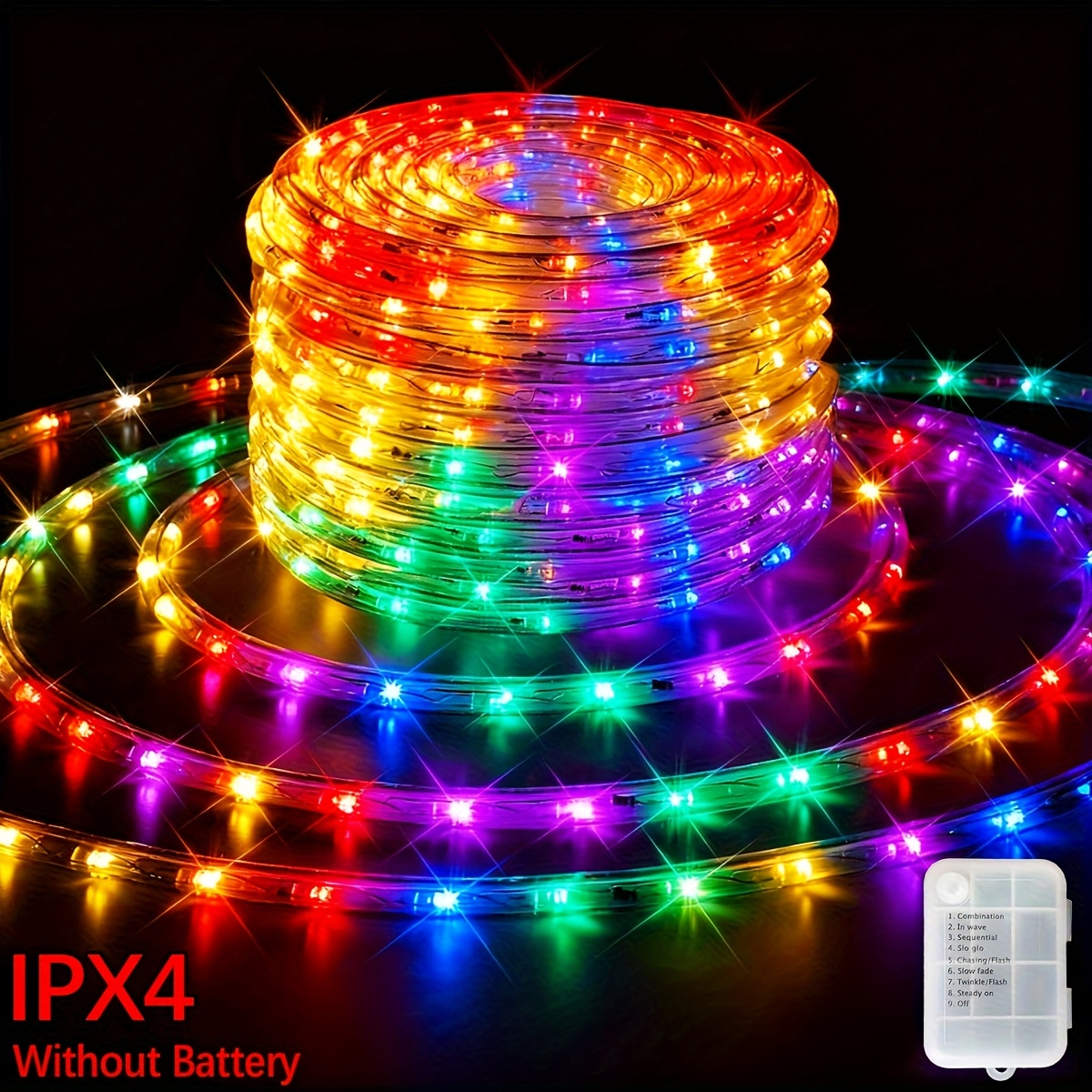 E-shop Elf LED Tuben Lichter, 8- Seil Deko Lichter, IPX4 Garten Baum Party Deko Seil Elf Lichter, Biegbare und Wickelbare Dekorationen | Pool Stufen,