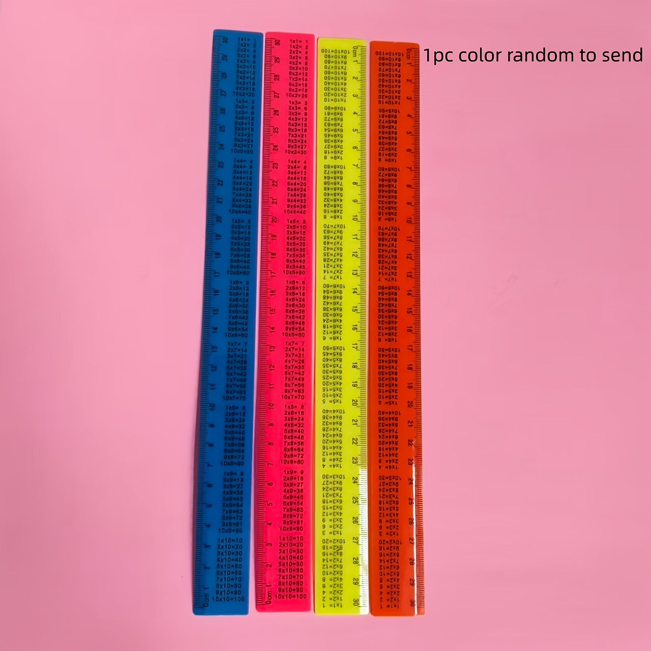 (random Color) 30cm Ruler Ruler Ruler Drawing Rule Students Creative Advertising Feet My Multiplication Feet Stationery Mathematics Teaching