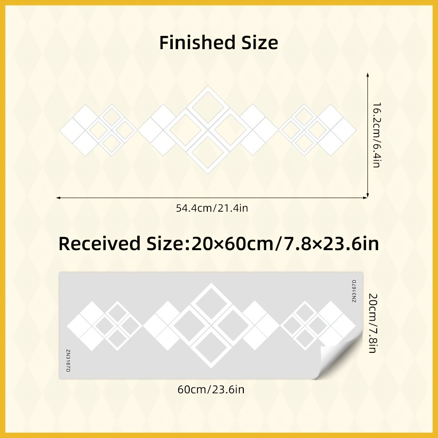1pc Creative Geometric Shapes Pattern Glass Wall Decals Bathroom, Home Decor Bedroom Decoration Wall Stickers Living Room Background