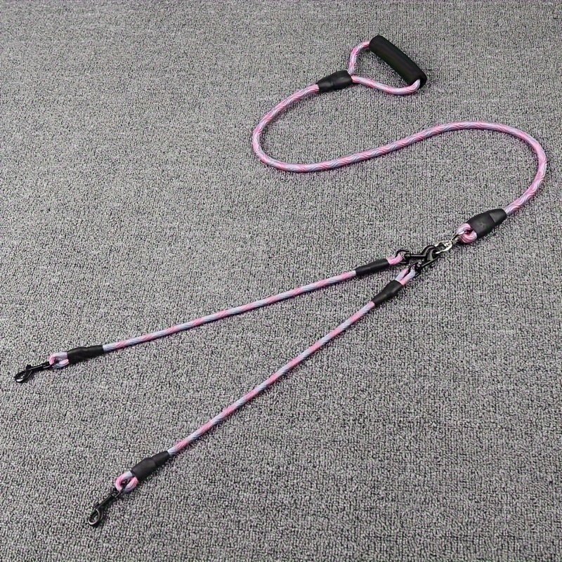 TEMU Guinzaglio per Cani con Motivo Ondulato - in Nylon Staccabile e Anti-Intrecci per Passeggiate con Due Cani