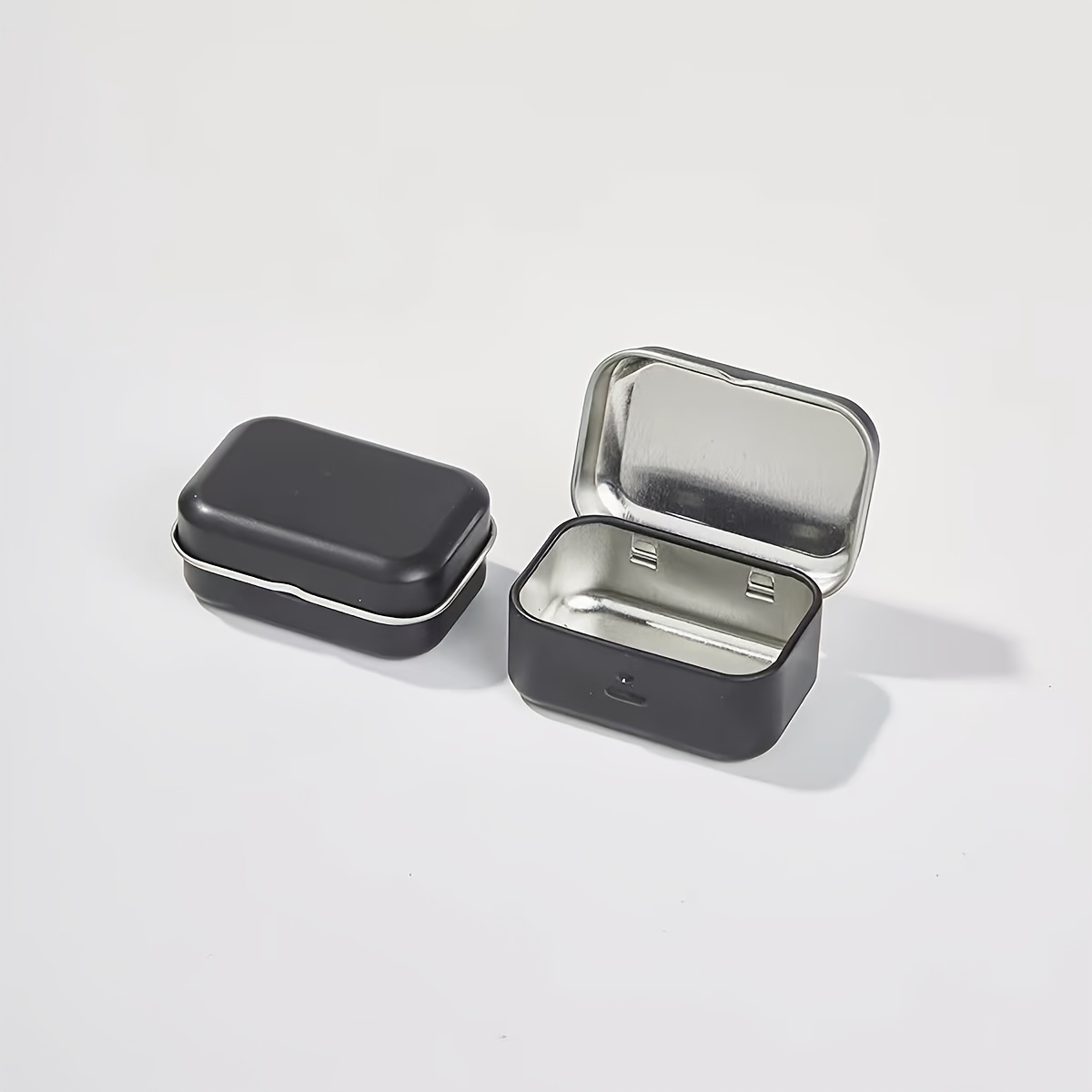 TEMU 2 stuks kleine opbergdoos, metalen blikje, snoepdoos, opbergdoos voor oortjes, kleine sieradenopbergdoos, multifunctionele metalen kleine