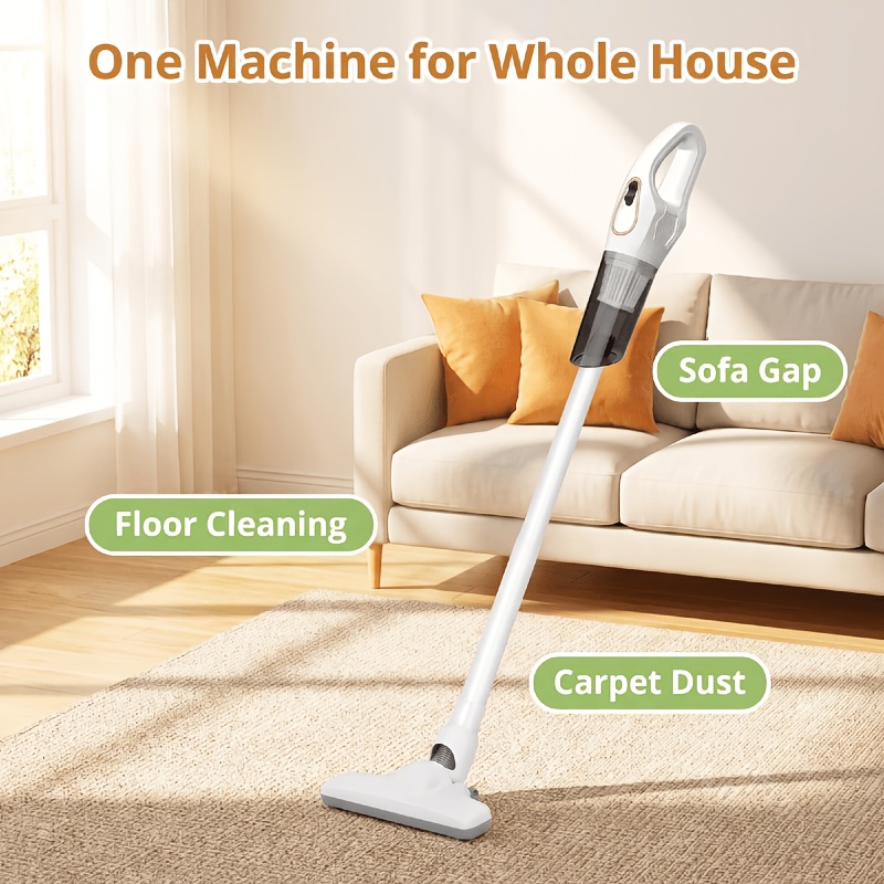 TEMU Household Vacuum Cleaner With Powerful Suctioncompact, Portable, And Cordless. Includes Multiple Attachments For Whole-home Cleaning; Suitable For Hardwood Floors, Carpets, And Pet Hair.