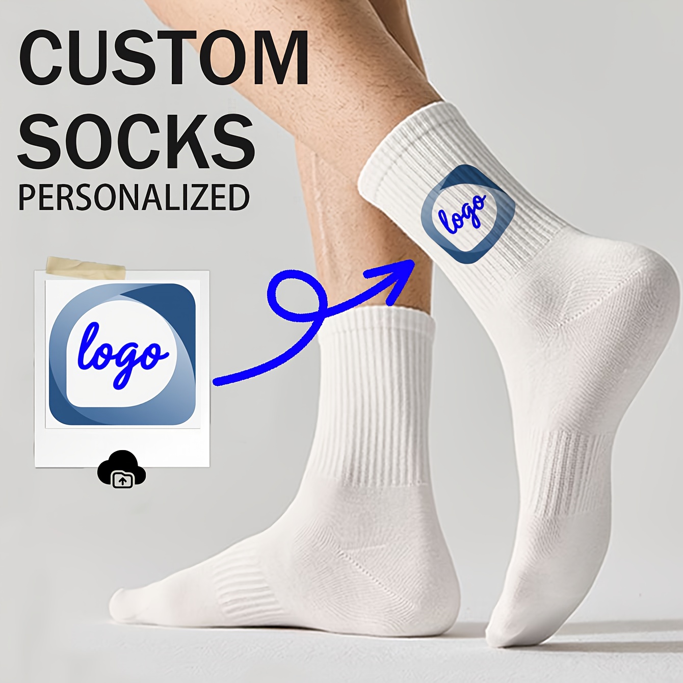 E-shop 1 Paar personalisierte Foto/Text-Socken für & - Individuelle Partner-Matching Socken mit Logo/Name/Nachricht, Großbestellungen möglich – Ideales