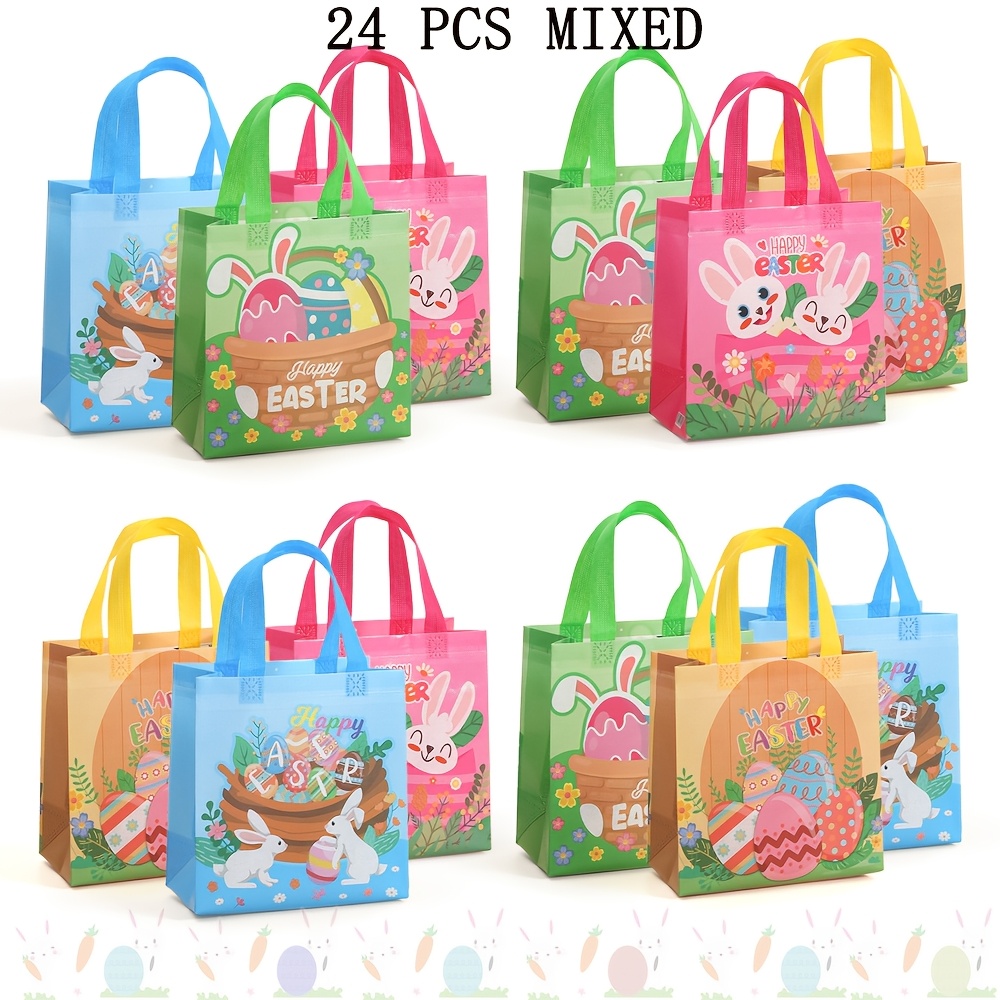 TEMU Easter Gift Bag Non-woven Easter Decorative Bag Gift Exchange Gift Bag