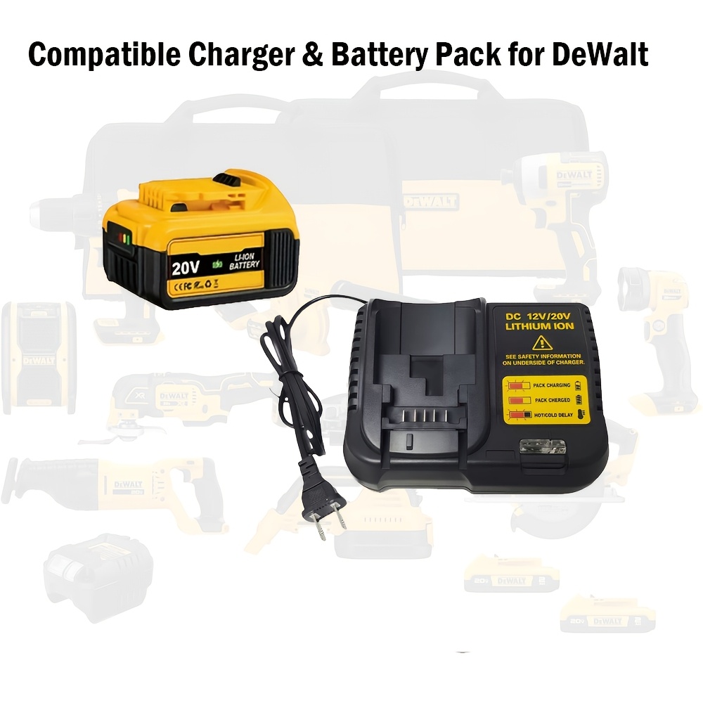 TEMU Charger/ Battery Sold Separately, Compatible With Dcb Series Batteries, Portable Cordless Power Tool Charger With Led Display, Overcharge