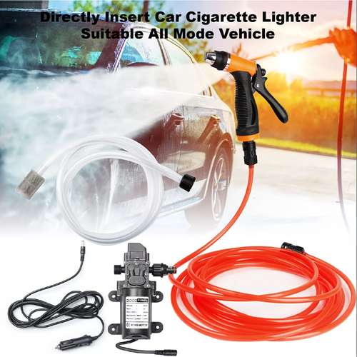 12V 160PSI Electric Washdown Pump Kit – Portable Car Washer, DIY Cleaner, With Spray Gun & Hoses