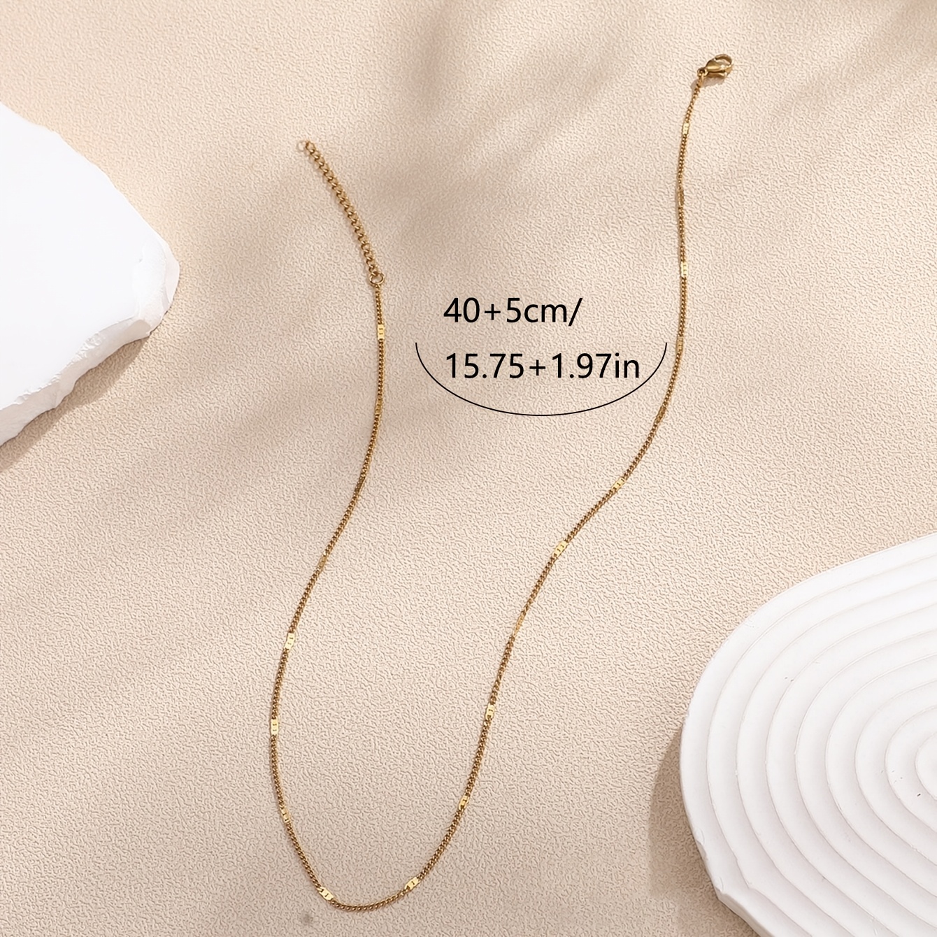 Women's Easy Thin Chain Necklace, Stainless Steel