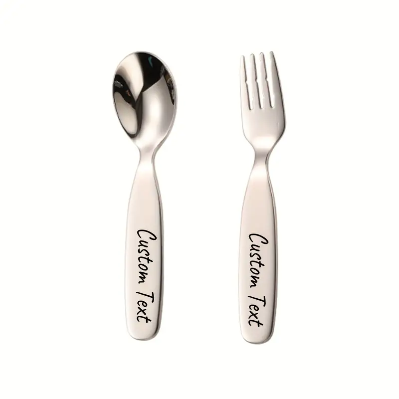 2pcs stainless steel personalized cutlery set custom engraved name fork and spoon ideal gift for and versatile tableware for home and special occasions Product details 1