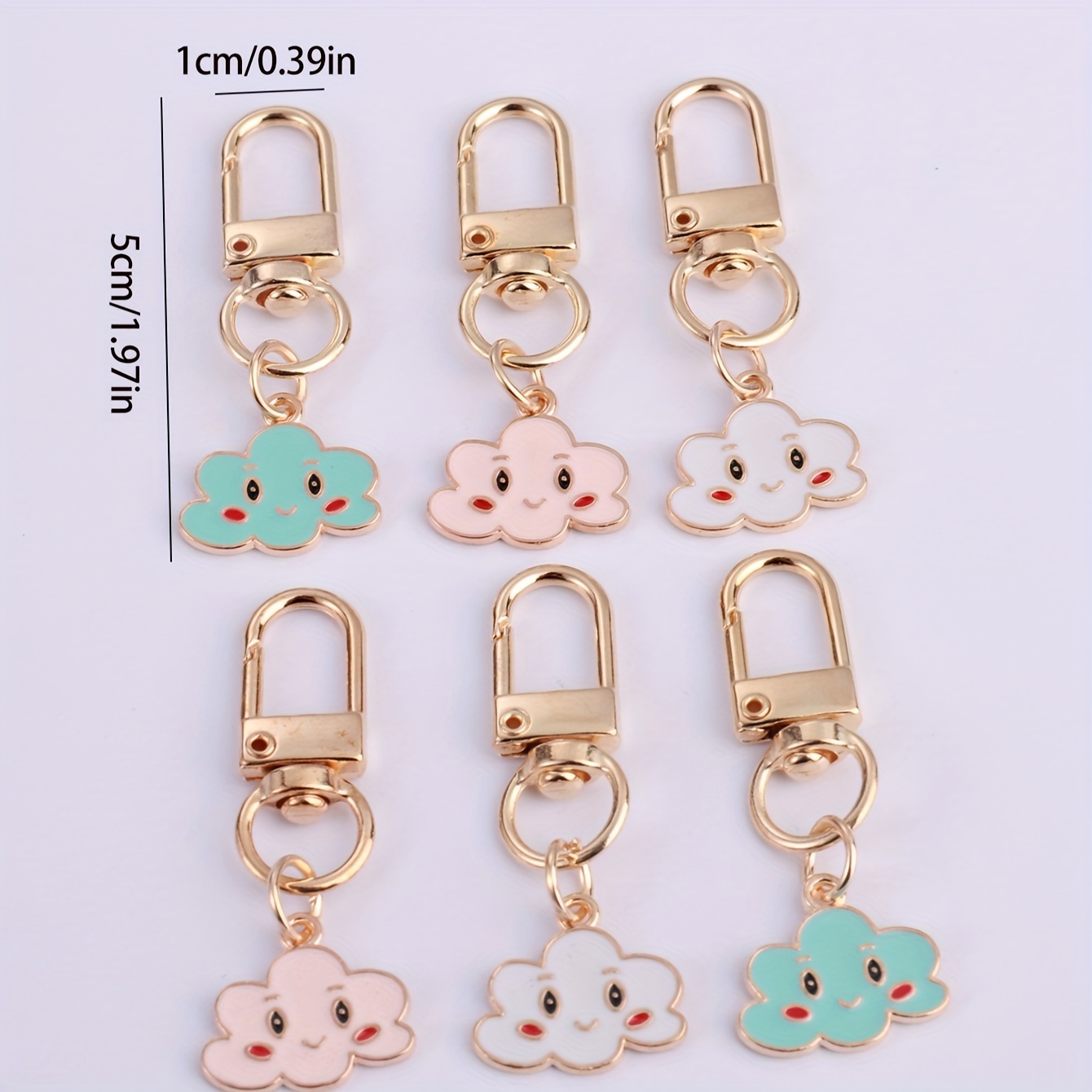 Cartoon Cloud Alloy Keychains Cute Enamel Drop Oil Cloud - Temu