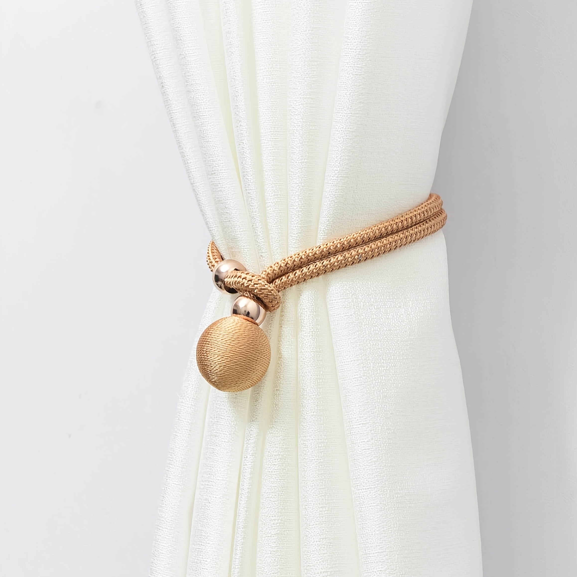 2pcs, New Egg Ball Tieback Curtain Ties, Style, No Drilling or Installation Required, In Stock, Pack of 2