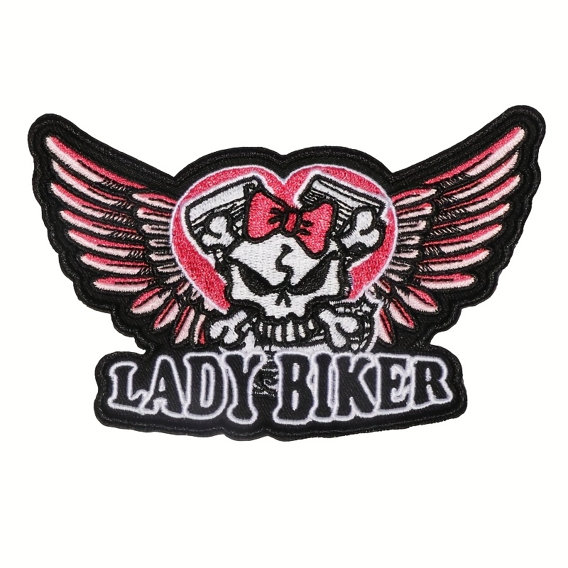 Image of A Pink Bow Wings Embroidered Patch With Adhesive Backing For Ironing Or Sewing, Suitable For Clothing, Backpacks, Canvas Bags, Jackets, And Caps, Perfect For Decoration And Gifts