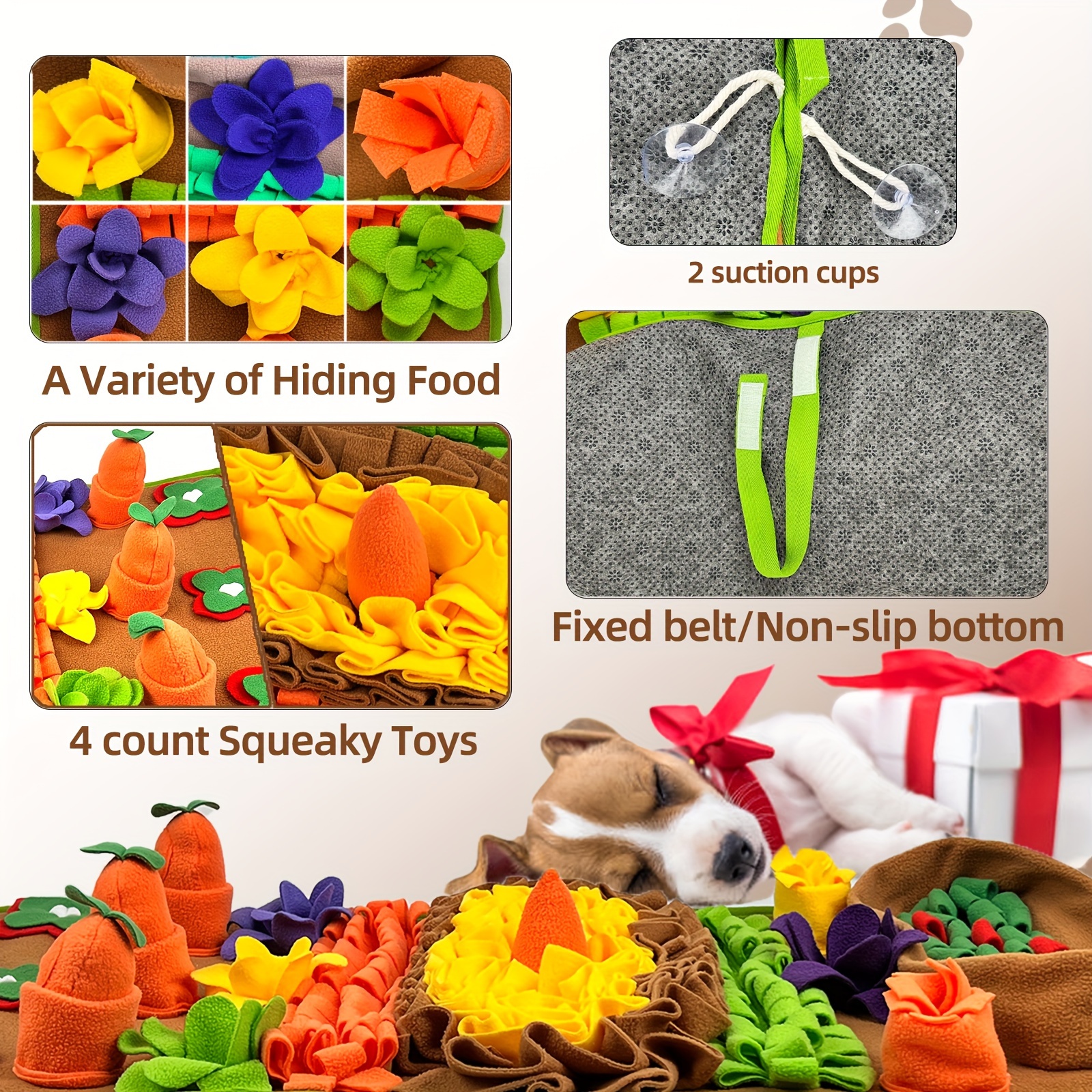 KM-P Interactive Dog Snuffle Mat for Feeding and Play