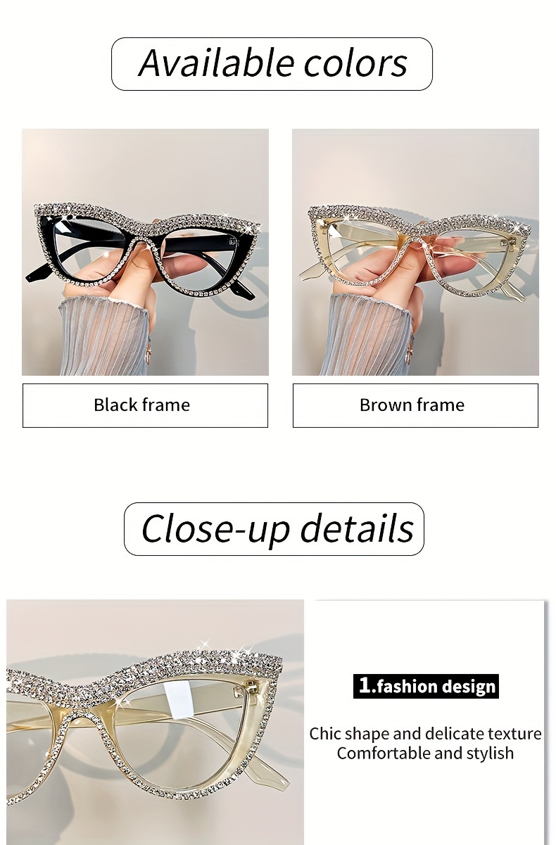 2 pack elegant cat   glasses for women with   decor fashionable 1 0 to 4 0 for reading and writing Product details 4