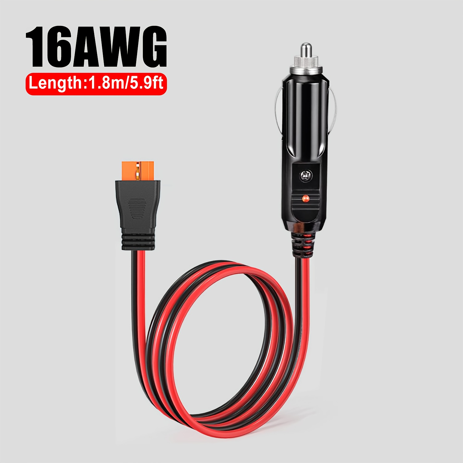 TEMU Câble d'extension adaptateur de voiture vers XT60, fil de connecteur à , avec de voiture pour électrique