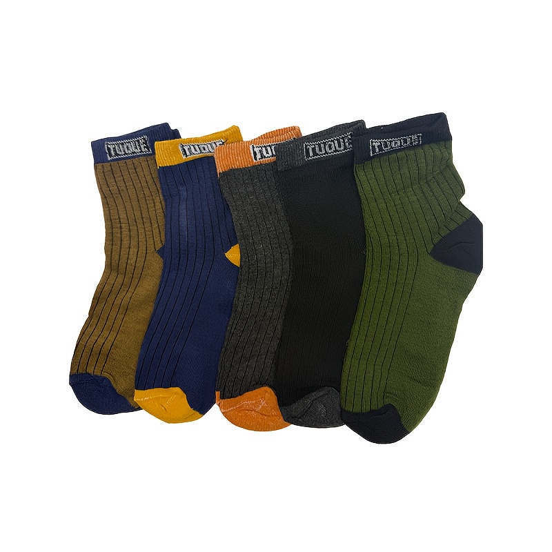 E-shop 5 Paar Herren-Sportsocken mit Feuchtigkeitsableitung, atmungsaktiv trendige Freizeitsocken für alle Jahreszeiten – bequem vielseitig
