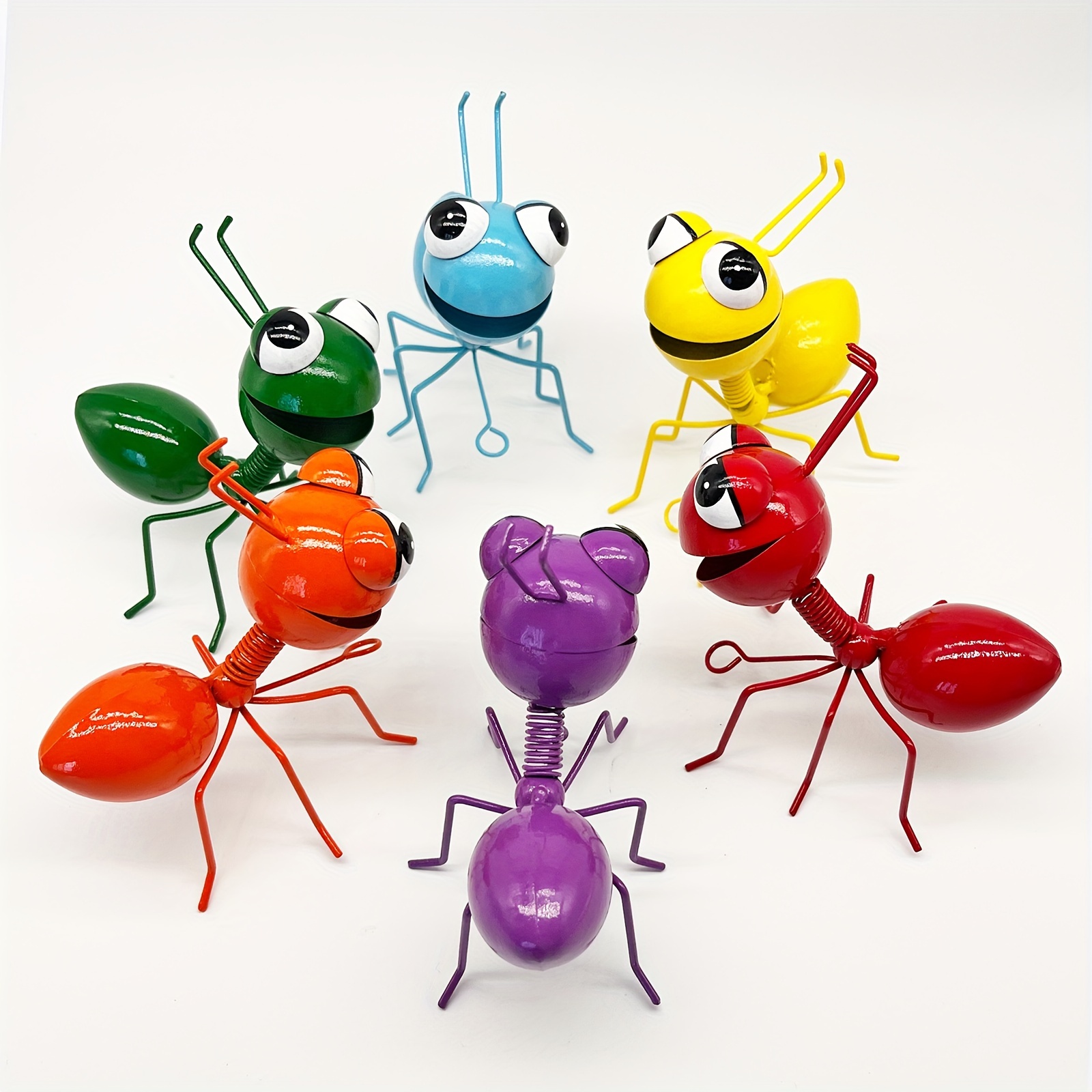 

Garden Decor For Outside Metal Yard Art 6 Pcs Cute Ants Fence Decorations Lawn Ornaments